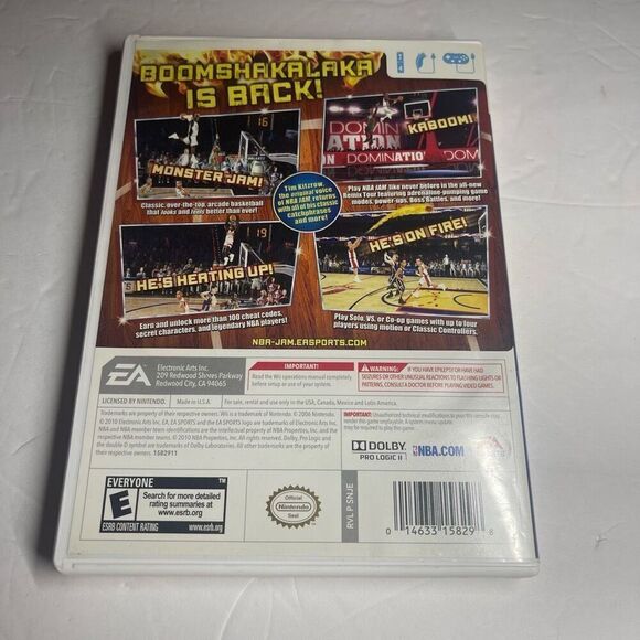 NBA Jam (Nintendo Wii, 2010) CIB - Picture 4 of 4